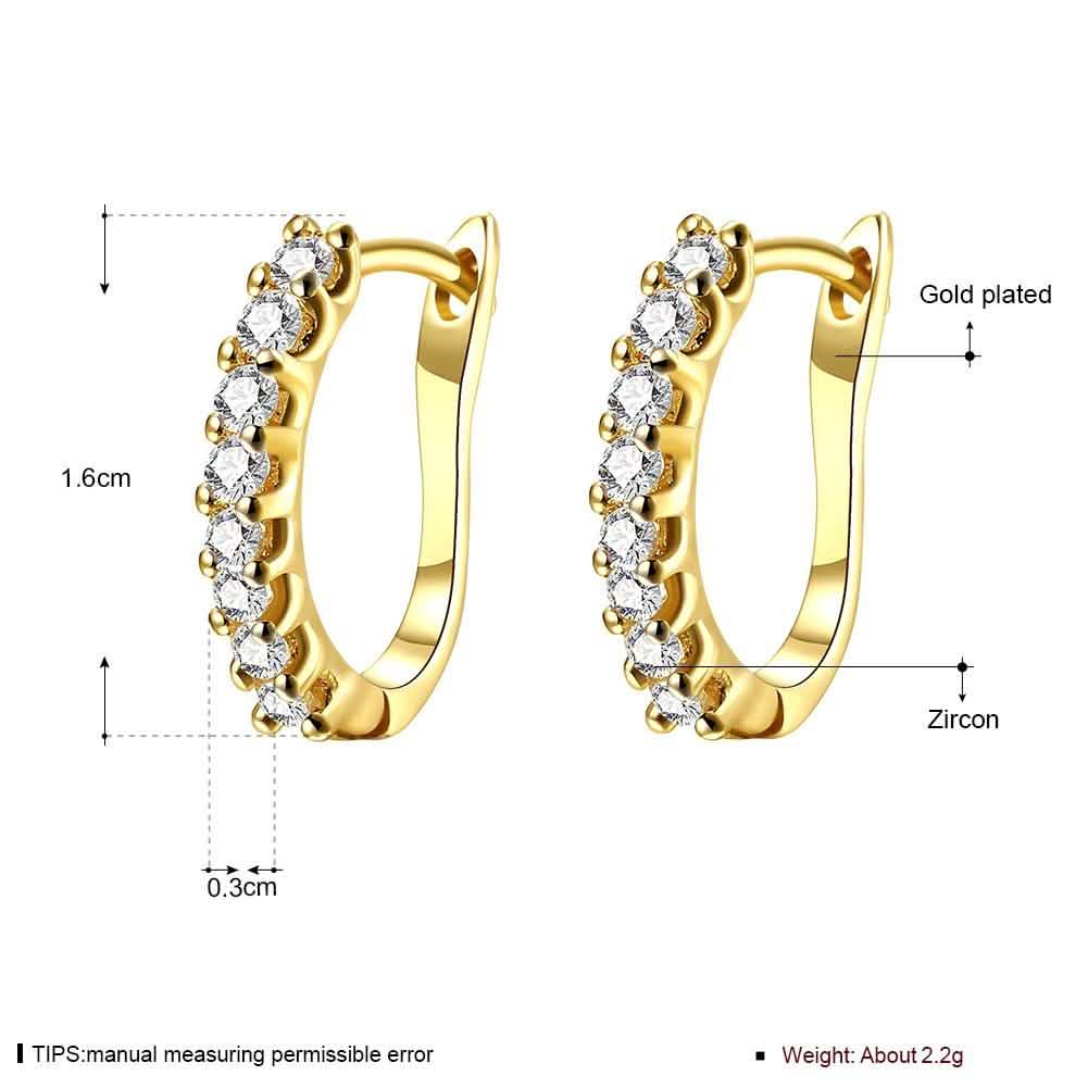 Swarovski Crystal Hoop Earrings In 18K Yellow Gold Jewelry - DailySale
