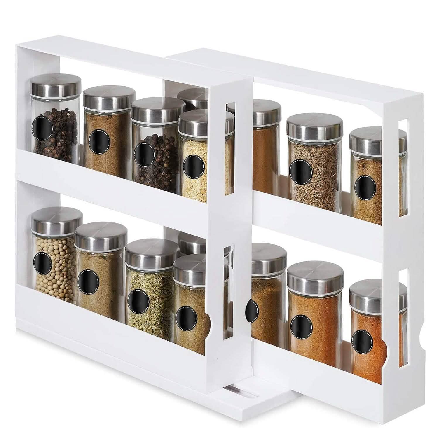 Swivel Cabinet Organizer Revolving Kitchen Rack Spice Organizer Kitchen Storage - DailySale