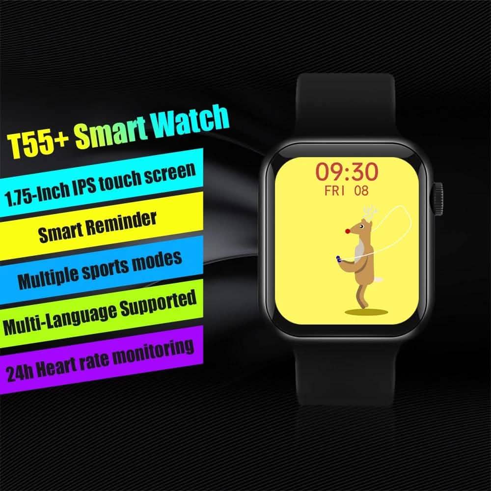 T55+ 1.75-Inch IPS Touch Screen Smart Bracelet Sports Watch Smart Watches - DailySale