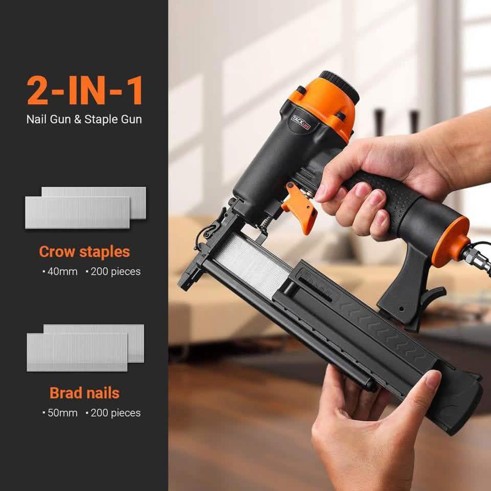 TACKLIFE TK5040-Brad Nailer, Pneumatic, 18GA 2-In-1 Nailer Home Improvement - DailySale