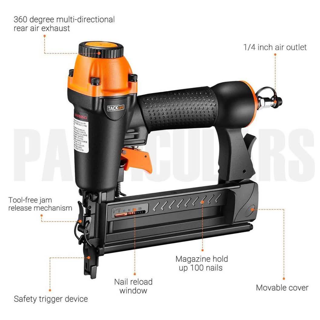 TACKLIFE TK5040-Brad Nailer, Pneumatic, 18GA 2-In-1 Nailer Home Improvement - DailySale