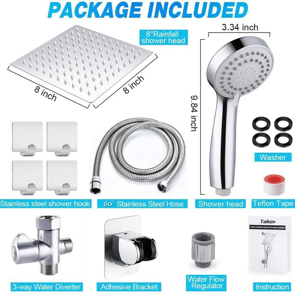 Taiker Stainless Steel Shower Head/Handheld Combination Bath - DailySale