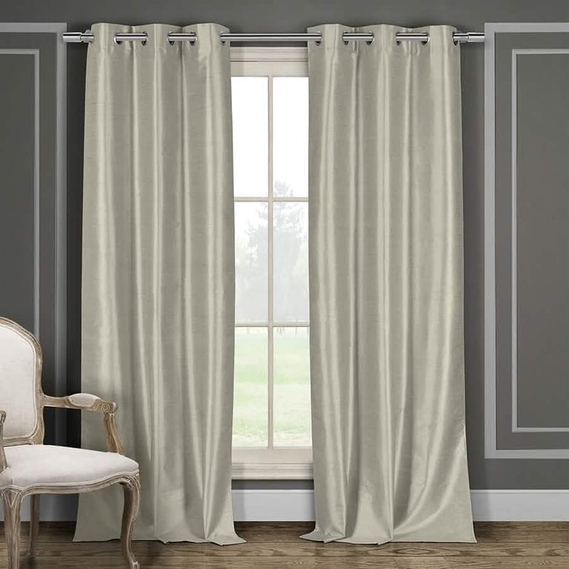 Heavy Faux-Silk Double-Layered Blackout Thermal Panel Pair - Assorted Colors - DailySale, Inc