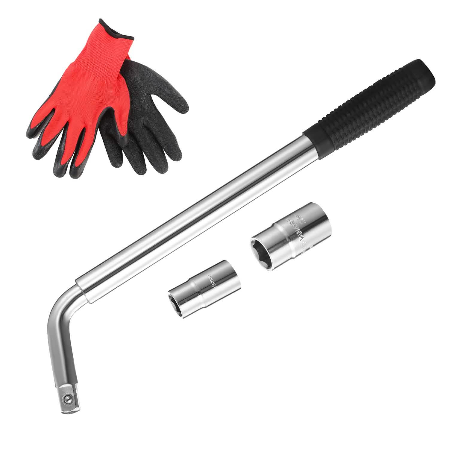 Telescoping Lug Wrench Extendable Tire Wheel Nut with CR-V Sockets Automotive - DailySale