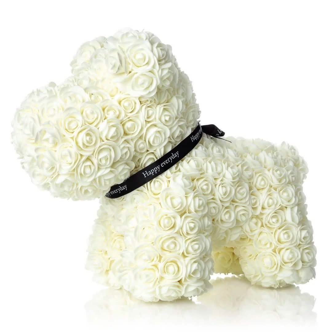 The Forever Handmade Rose Petal Puppy Furniture & Decor Ivory - DailySale