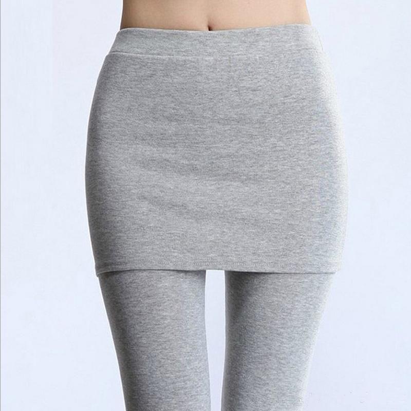 ToBeInStyle Women's High Waist Leggings with Attached Mini Skirt