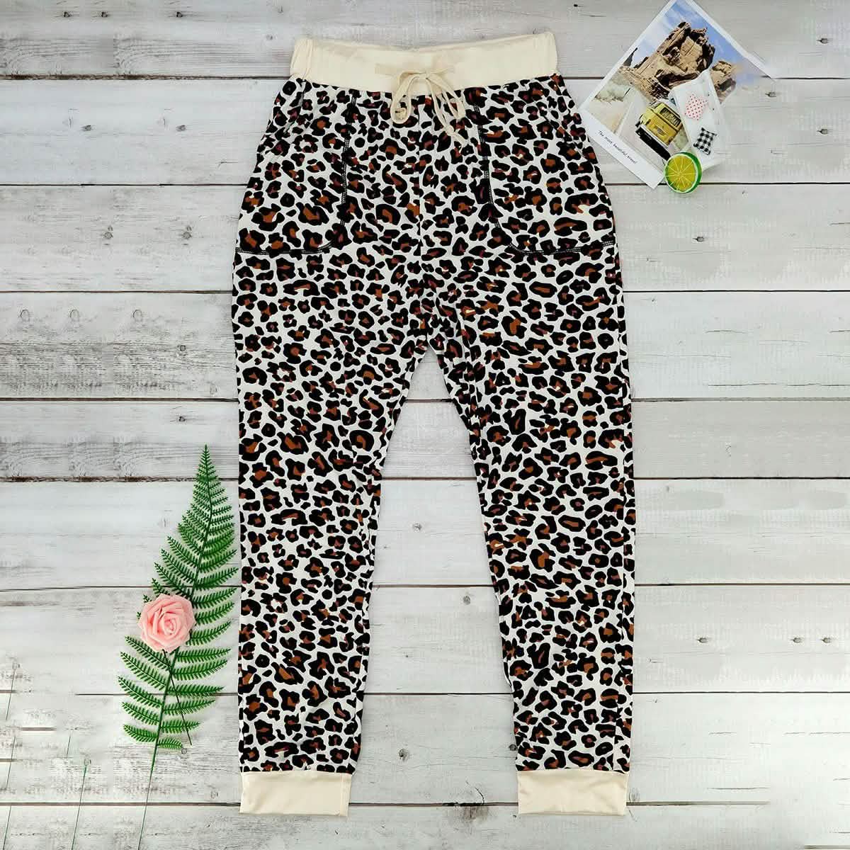 Tie Dye Sweatpants Women's Clothing S Leopard - DailySale