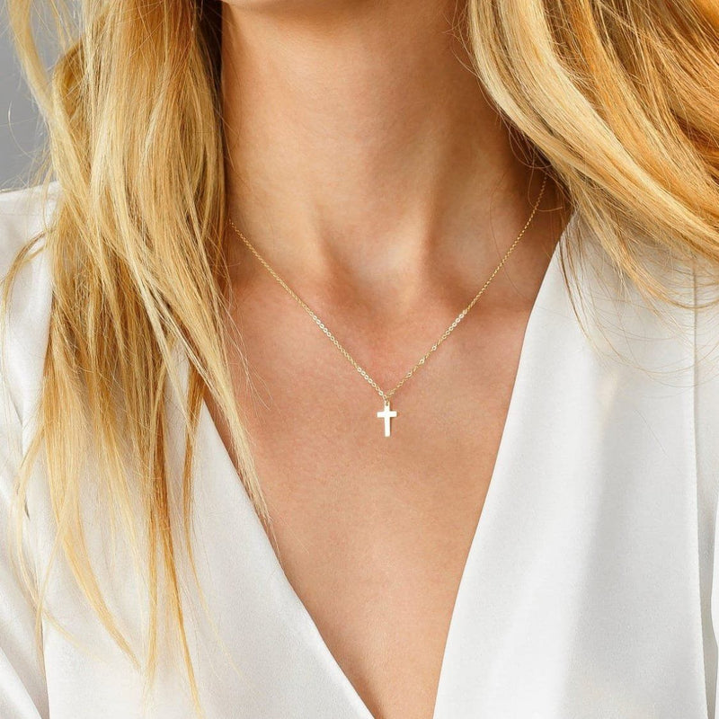 Tiny Cross Necklace Necklaces - DailySale