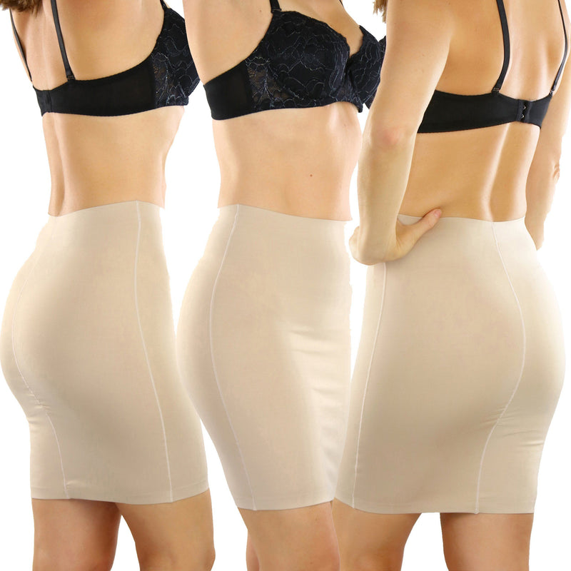 ToBeInStyle Women's High Waisted Smooth and Silky Torso Control Shapewear Skirt