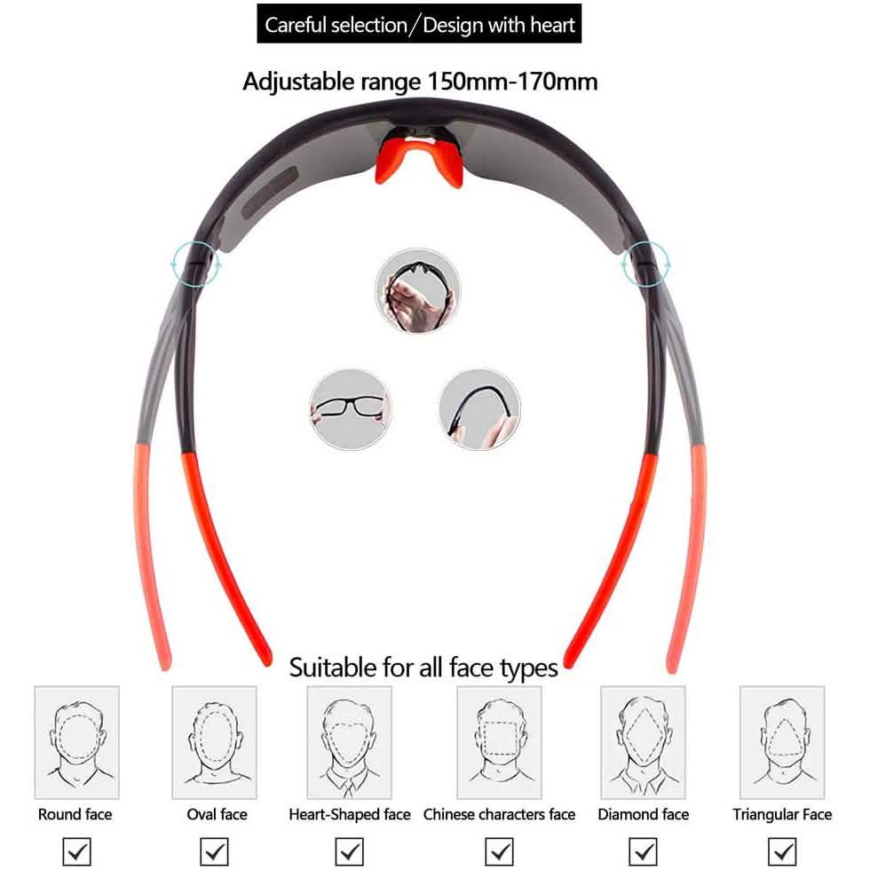 Toneoesol Polarized Sports Sunglasses with 5 Interchangeable Lenses Sports & Outdoors - DailySale