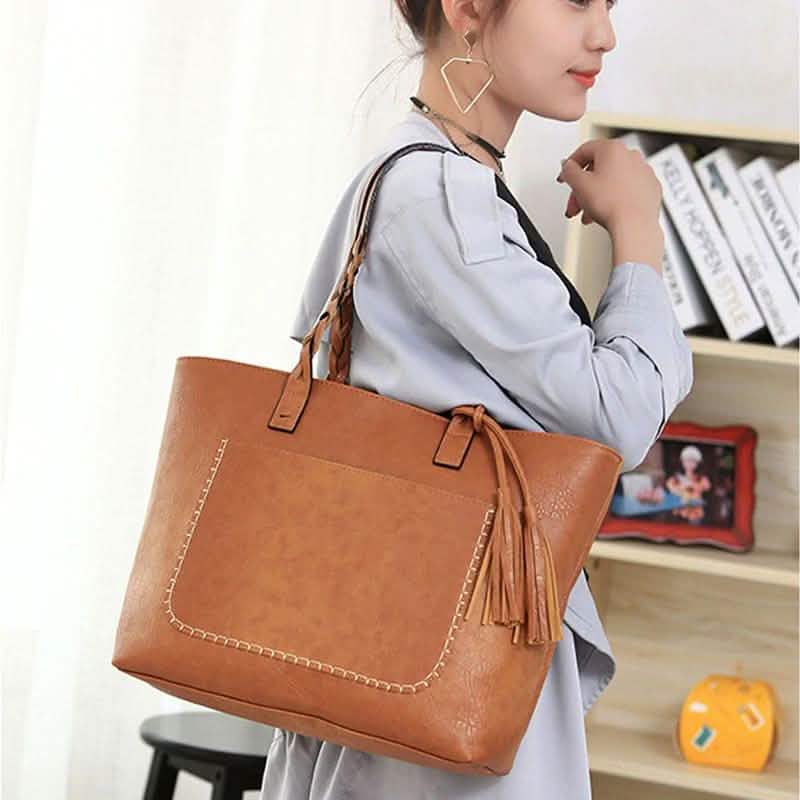 Tote Vintage Faux Women Leather Handbag Handbags & Wallets - DailySale