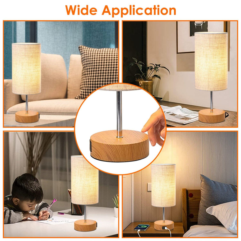 Touch Control Table Lamp 3-Way Dimmable Nightstand Beside Lamp Indoor Lighting - DailySale