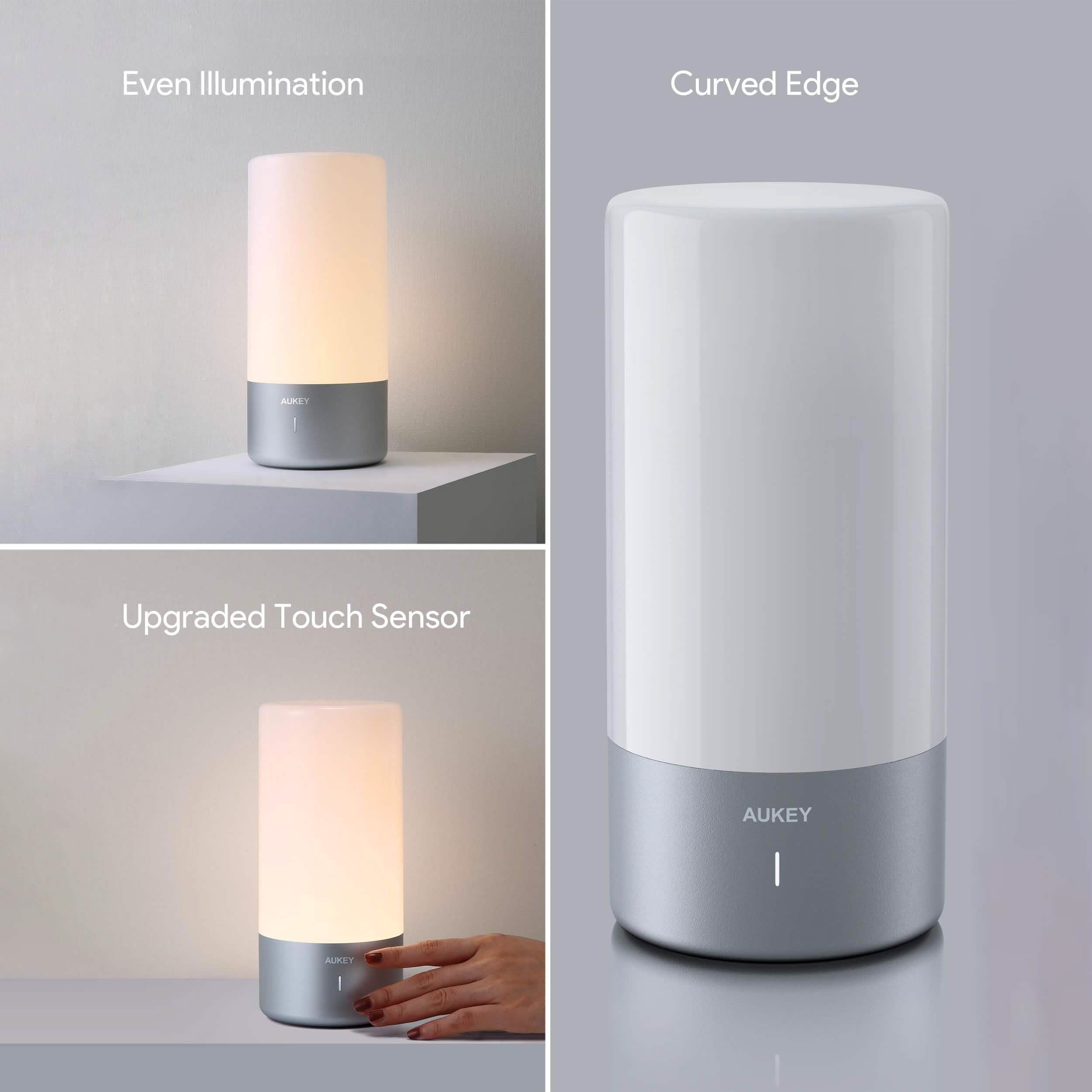 Touch Sensor Color Changing RGB Dimmable Table Lamp Indoor Lighting - DailySale