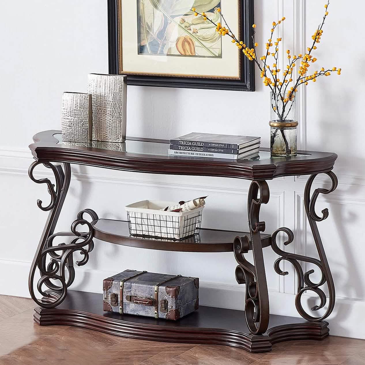 Traditional Console Accent Sofa Table Furniture & Decor - DailySale