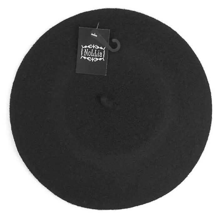 Traditional Women's Men's Solid Color Plain Wool French Beret One Size Women's Apparel Black - DailySale