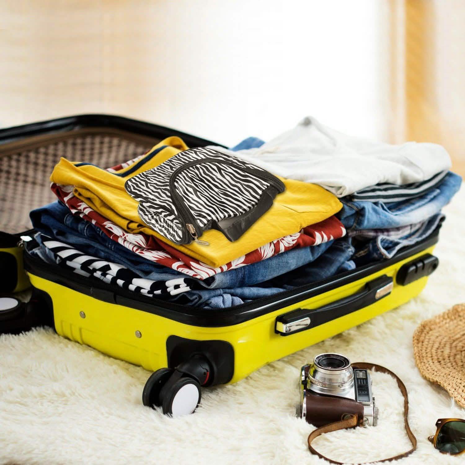 Travel Makeup Bag Portable Cosmetic Organizer with Cosmetic Mirror Bags & Travel - DailySale