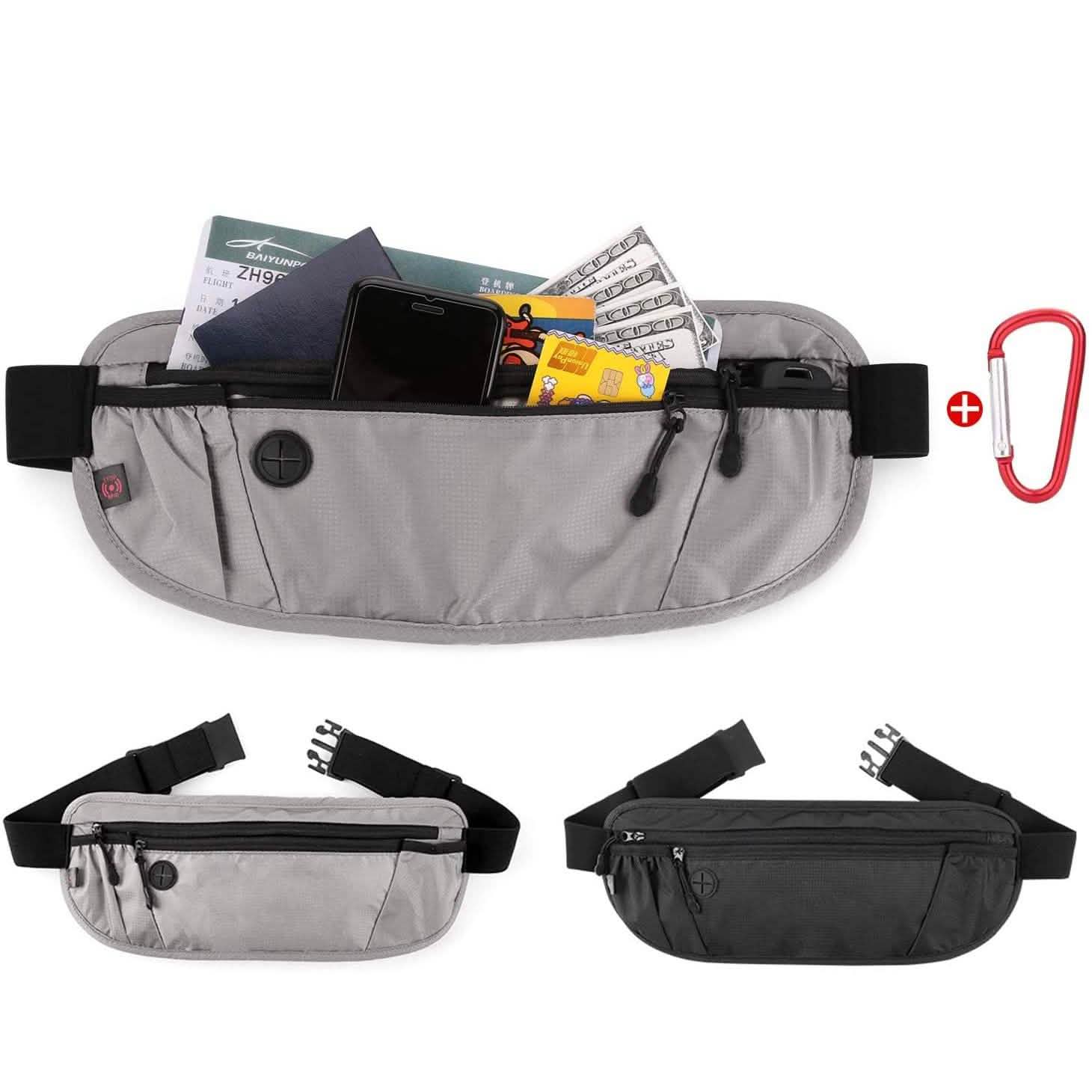 Travel Money Wallet Belt Pouch Blocking Hidden Passport Holder Bag Bags & Travel - DailySale