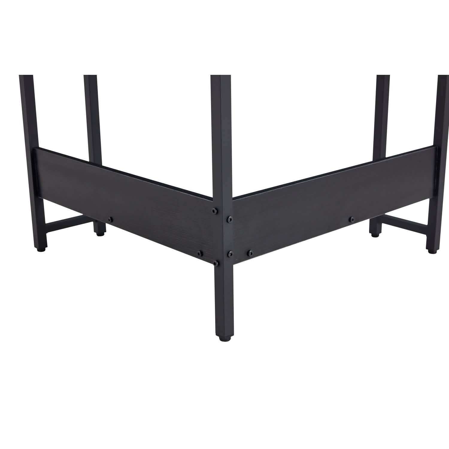 Triangle Computer Desk, Smooth Keyboard Tray& Storage Shelves Furniture & Decor - DailySale