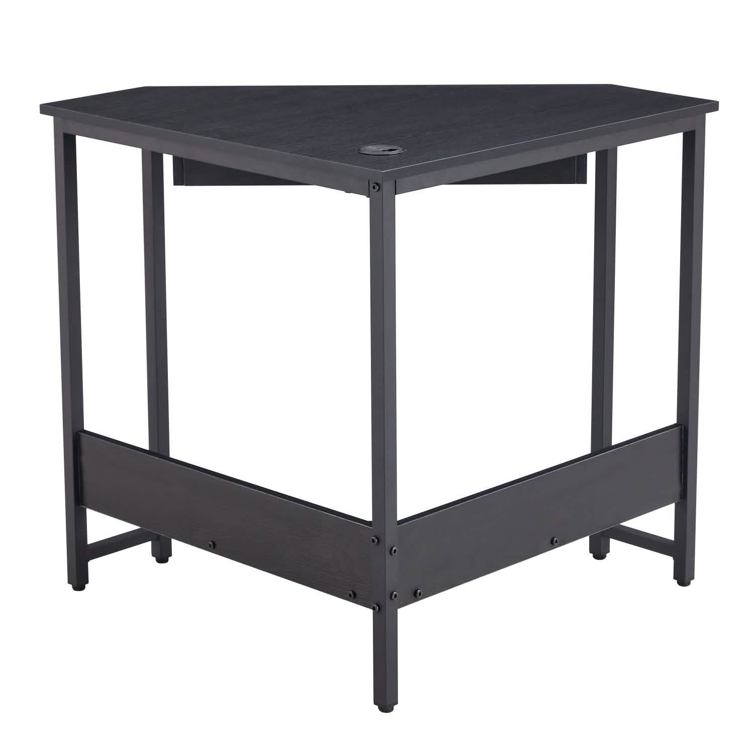 Triangle Computer Desk, Smooth Keyboard Tray& Storage Shelves Furniture & Decor - DailySale
