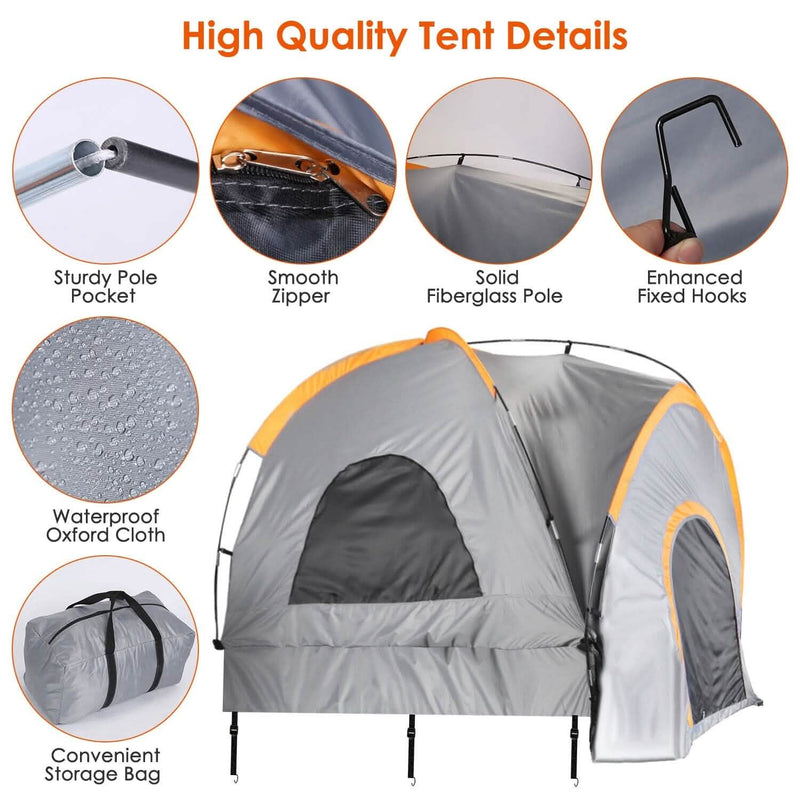 Truck Bed Tent Waterproof Windproof Pickup Truck Tent with Carry Bag Automotive - DailySale