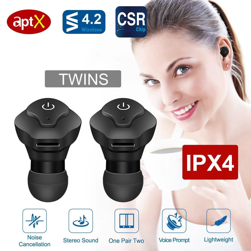 True Wireless Earbuds CSR v4.2 In-Ear Stereo Headsets Headphones & Audio - DailySale