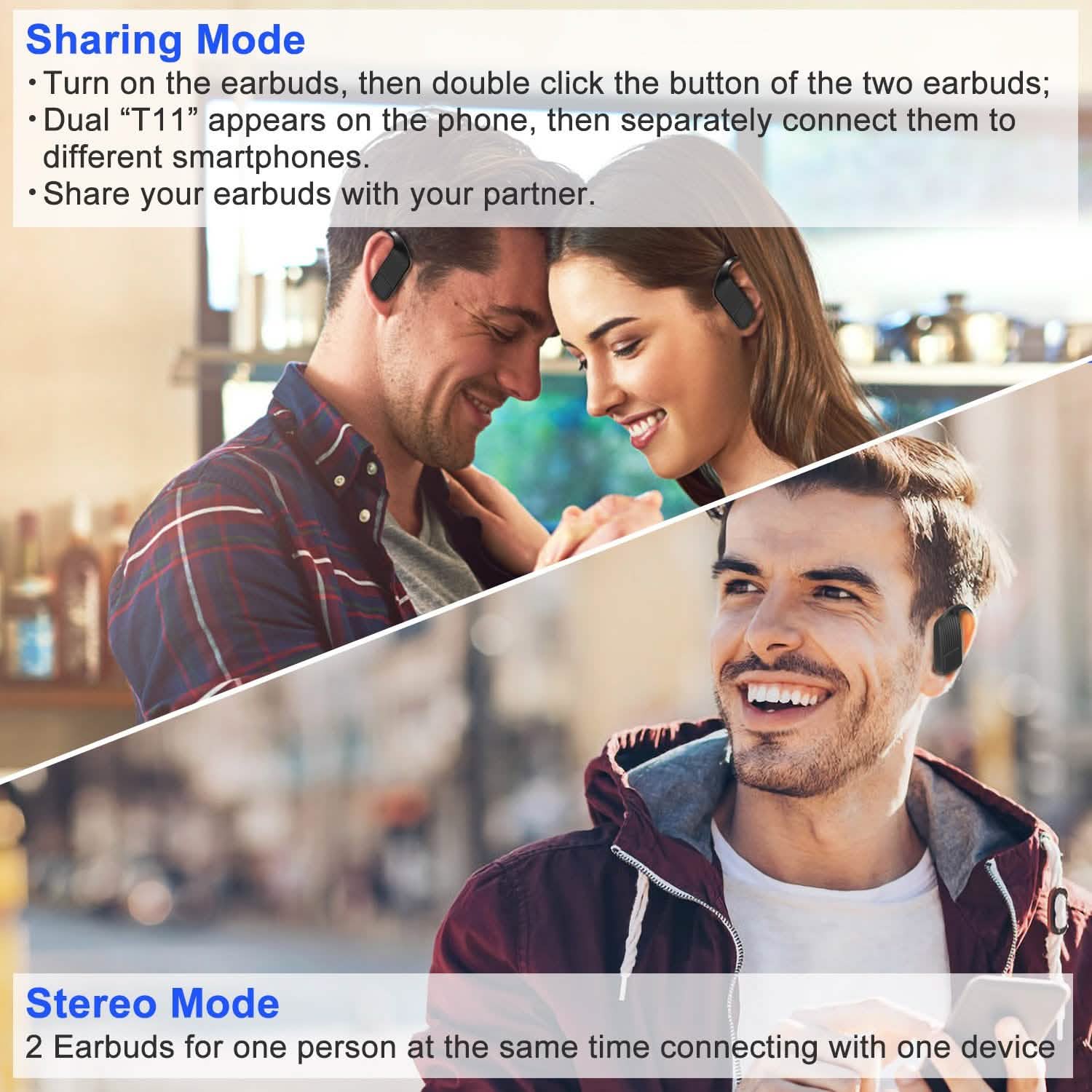 True Wireless Earbuds v5.0 TWS Stereo Earphones Headset Headphones & Audio - DailySale