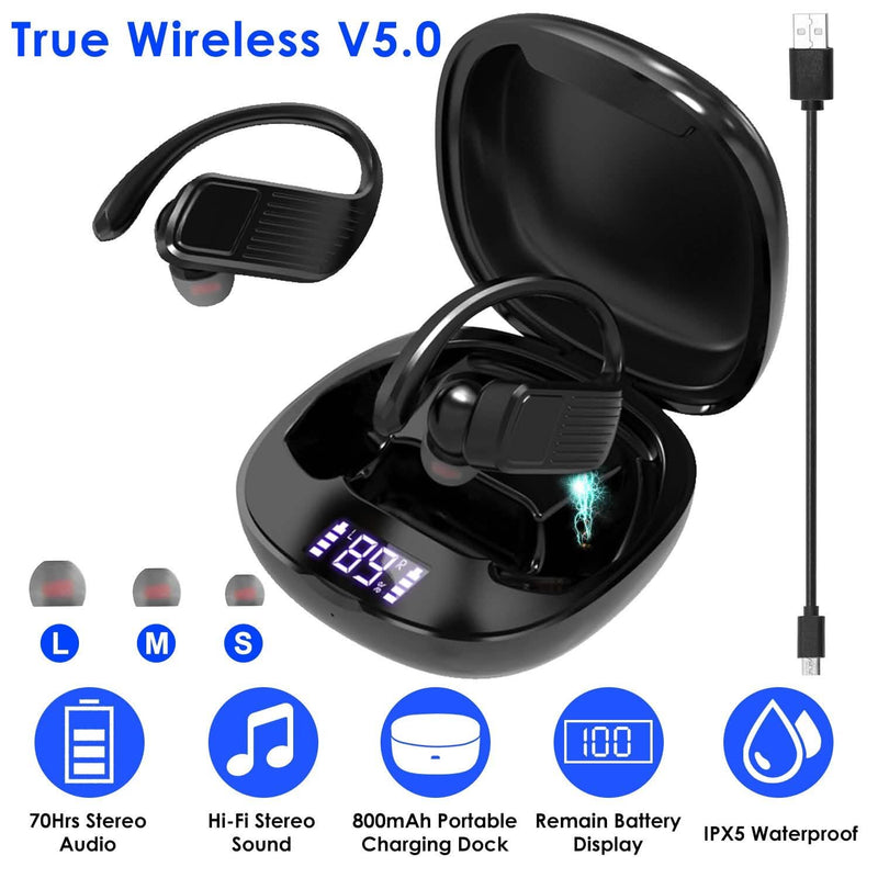 True Wireless Earbuds v5.0 TWS Stereo Earphones Headset Headphones & Audio - DailySale