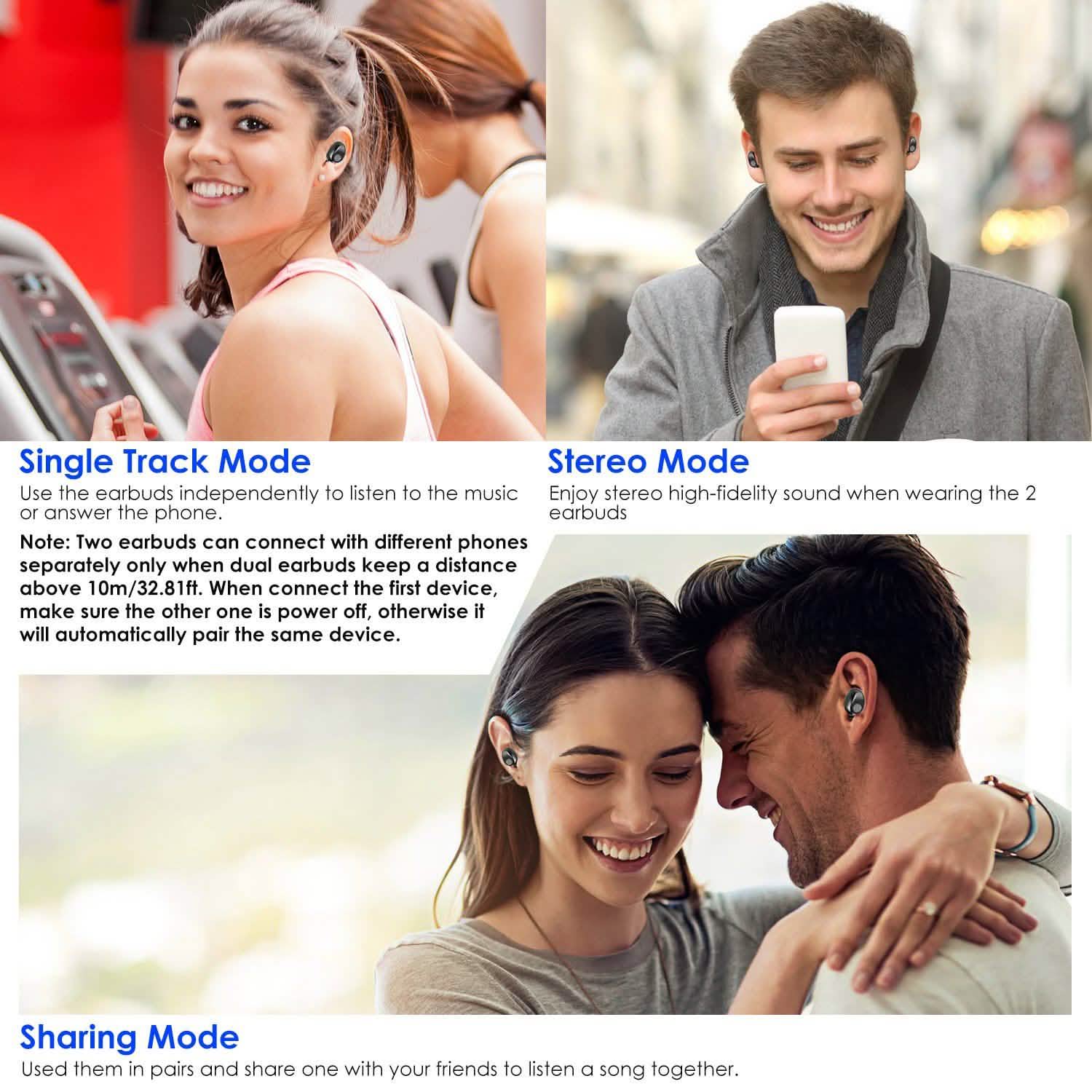True Wireless V5.0 Earbuds with LED Display Magnetic Charging Dock Headphones & Audio - DailySale