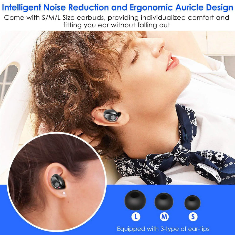 True Wireless V5.0 Earbuds with LED Display Magnetic Charging Dock Headphones & Audio - DailySale