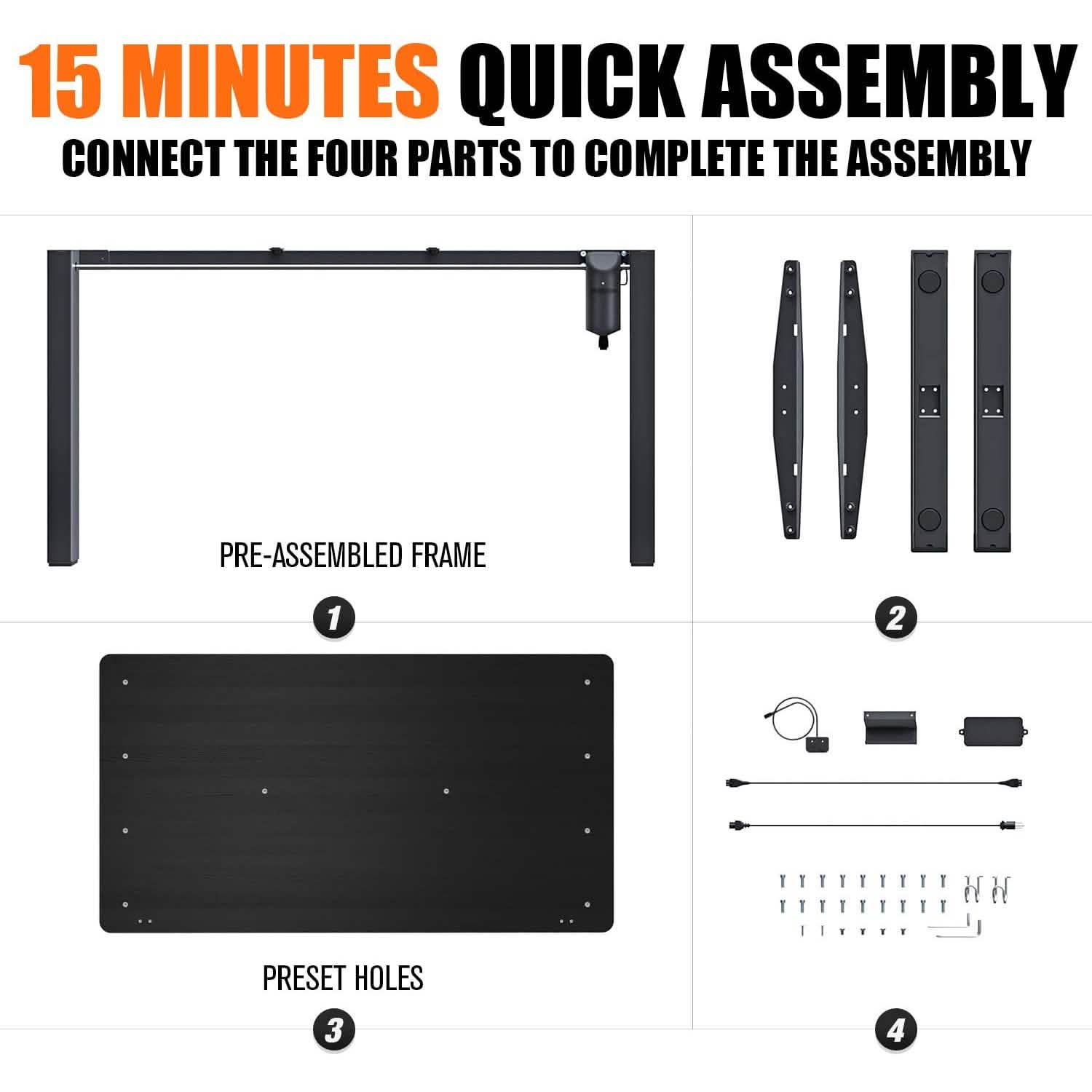 TTKK Electric Standing Desk Furniture & Decor - DailySale