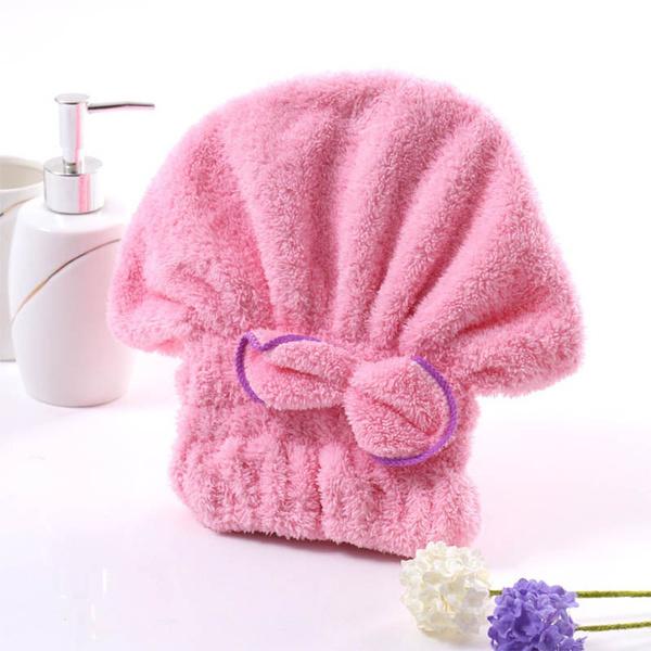 Turban Quick Hair Hats Wrapp Towels Bathing Bath Pink - DailySale