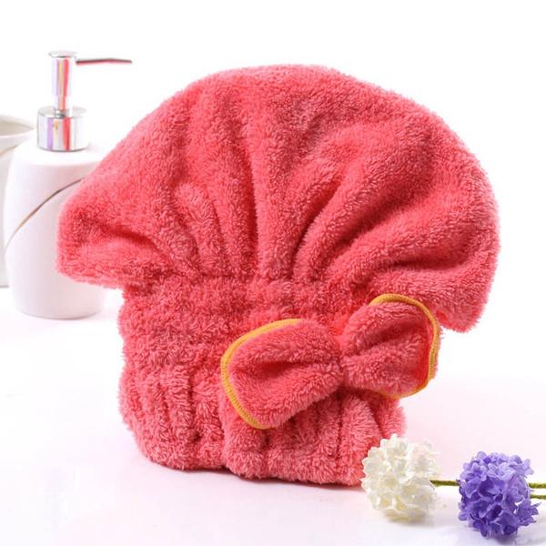 Turban Quick Hair Hats Wrapp Towels Bathing Bath Red - DailySale