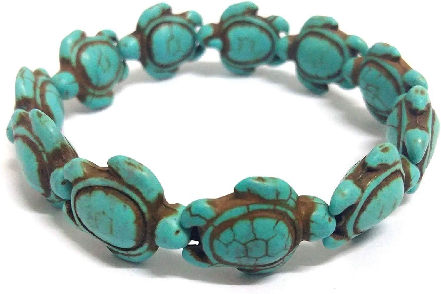 Turquoise Handmade Hawaiian Sea Turtles Bracelet Jewelry - DailySale