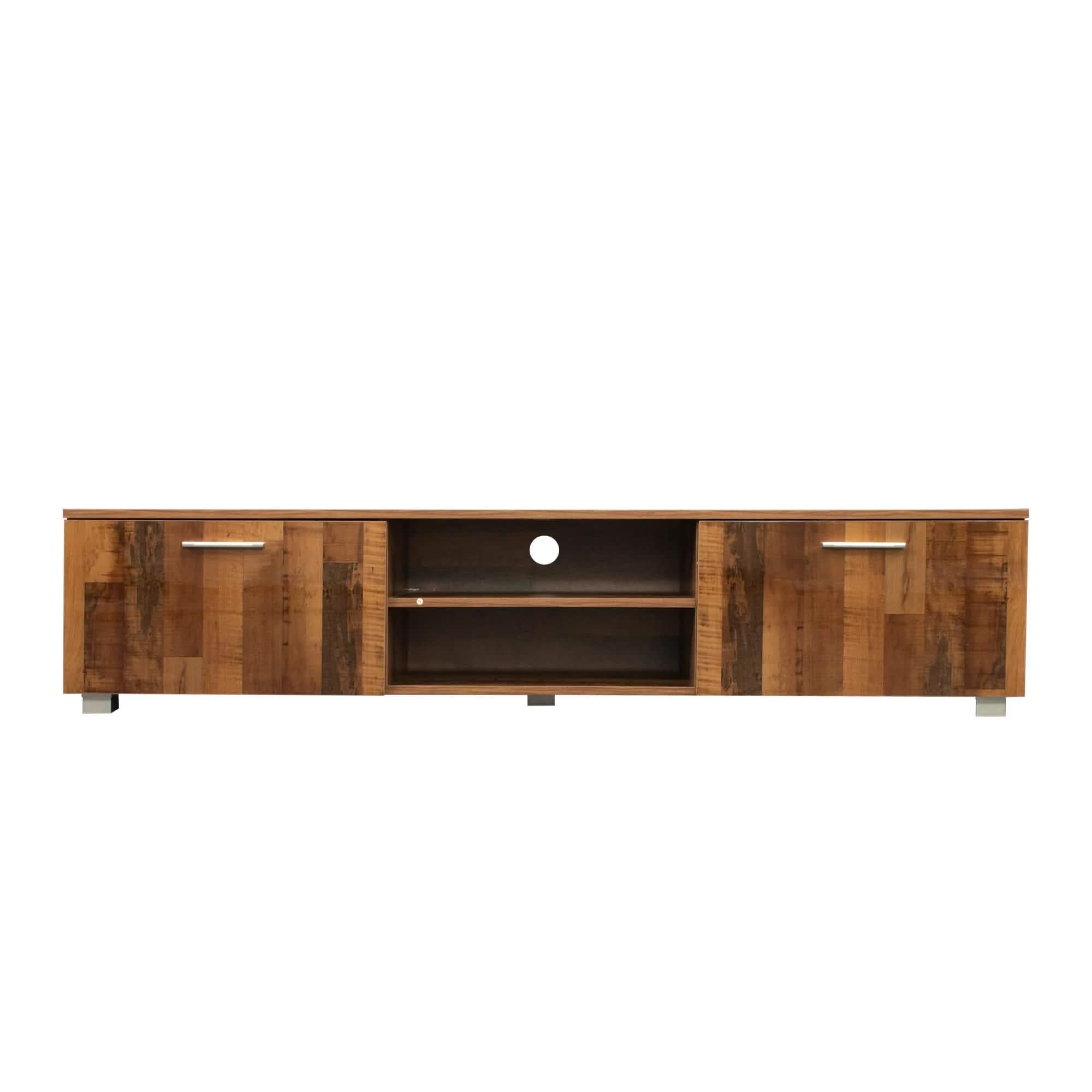TV Stand for 65 70 Inch Flat TV Furniture & Decor Walnut 2 - DailySale