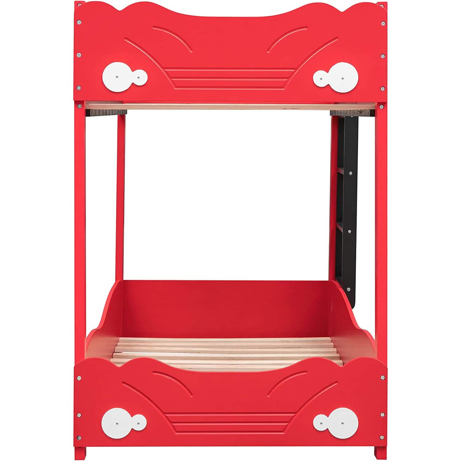 Twin Size Car-Shaped Bunk Bed with Wheels Furniture & Decor - DailySale