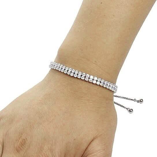 Two Row Adjustable Tennis Bracelet Bracelets - DailySale