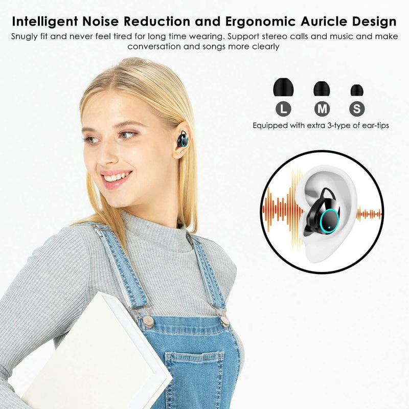 TWS Wireless 5.0 Earbuds Touch In-Ear Stereo Headsets Headphones & Audio - DailySale