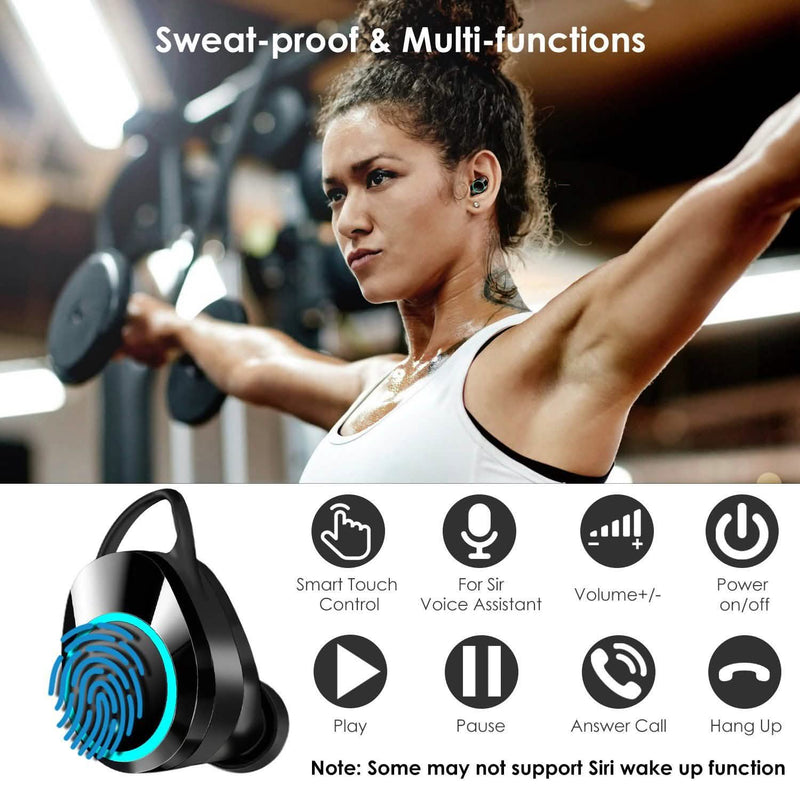 TWS Wireless 5.0 Earbuds Touch In-Ear Stereo Headsets Headphones & Audio - DailySale