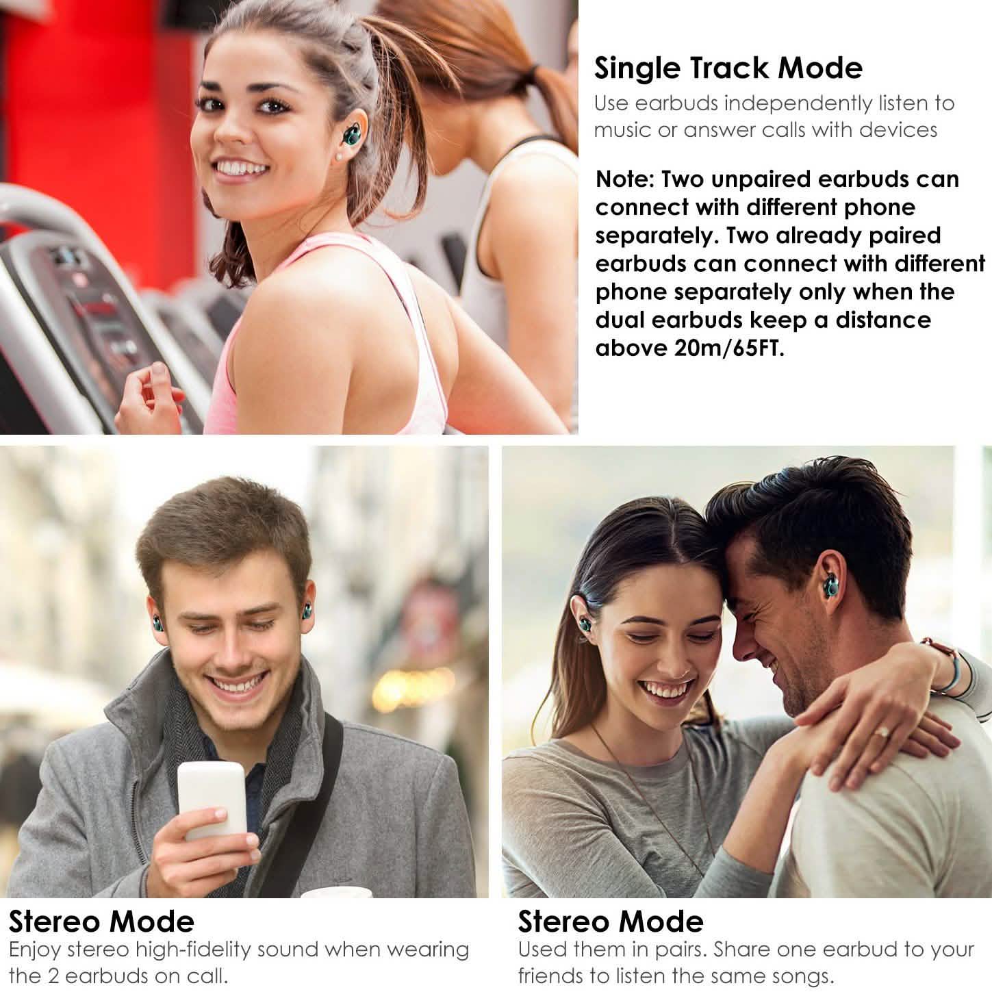 TWS Wireless 5.0 Earbuds Touch In-Ear Stereo Headsets Headphones & Audio - DailySale