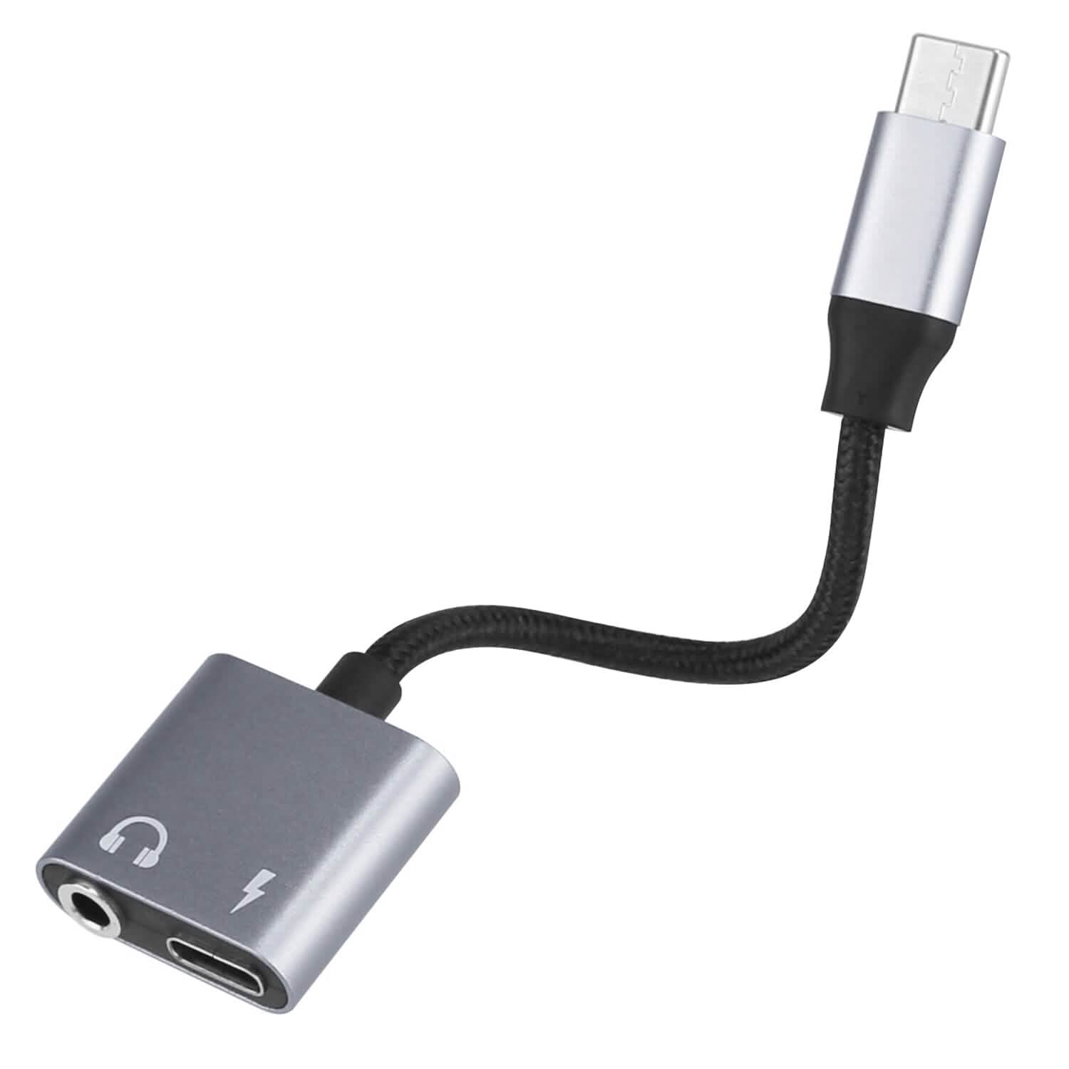 Type C to 3.5mm Headphone Charger Adapter USB C to Aux Audio Jack Mobile Accessories - DailySale