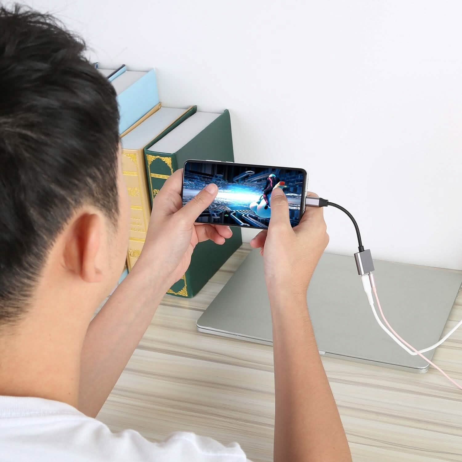 Type C to 3.5mm Headphone Charger Adapter USB C to Aux Audio Jack Mobile Accessories - DailySale