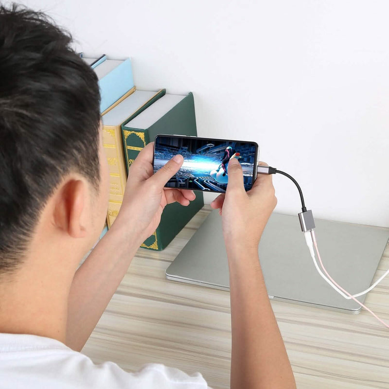 Type C to 3.5mm Headphone Charger Adapter USB C to Aux Audio Jack Mobile Accessories - DailySale