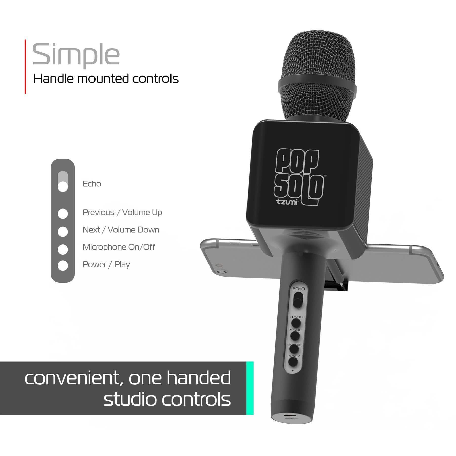 Tzumi Pop Solo Wireless Bluetooth Karaoke Microphone And Speaker Everything Else - DailySale