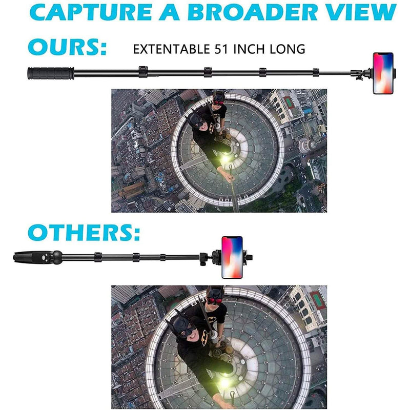 Comparison of UBeesize 51" Extendable Tripod Stand with Bluetooth Remote and a competitive product