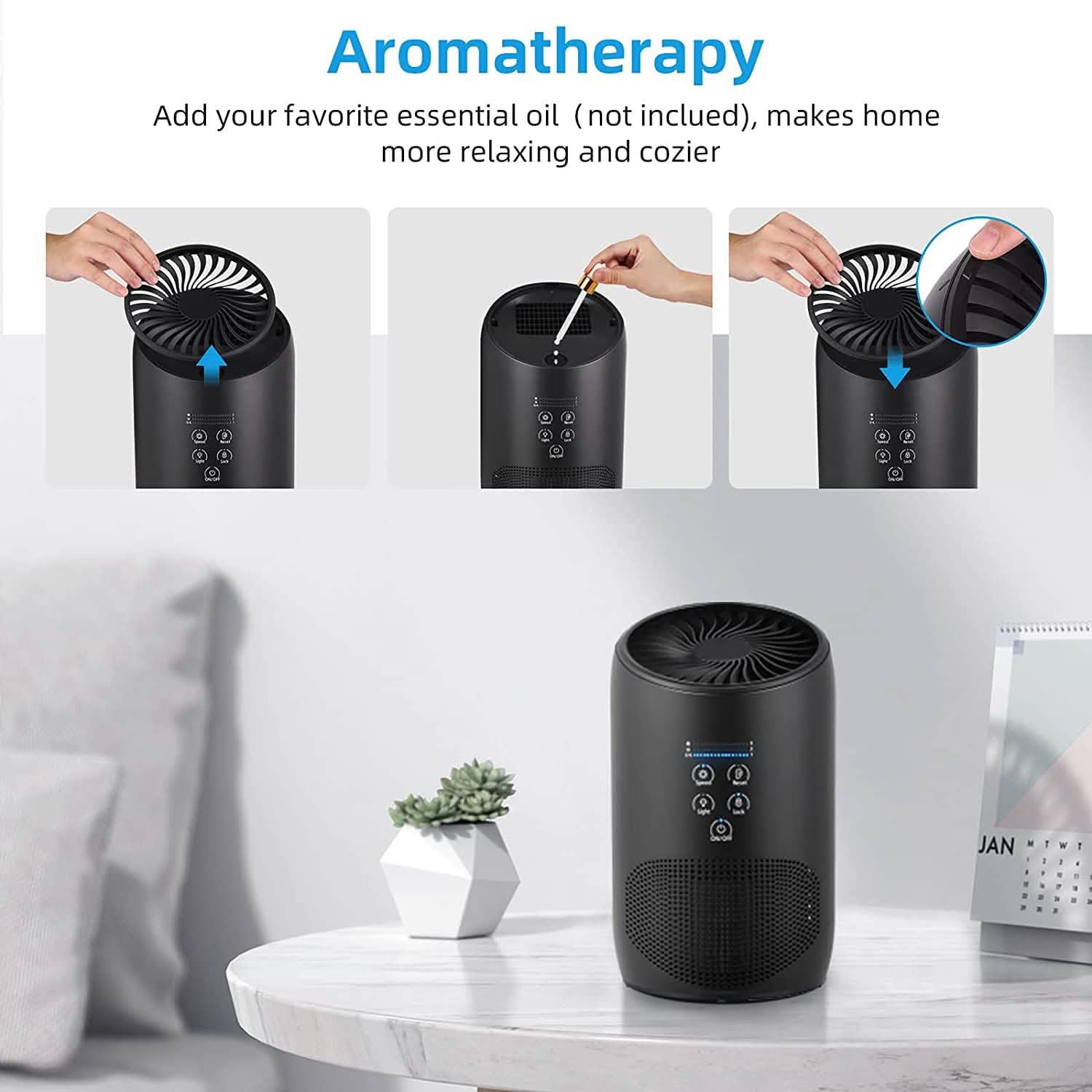 Ultra Quiet HEPA Air Purifier for Home Bedroom Wellness - DailySale