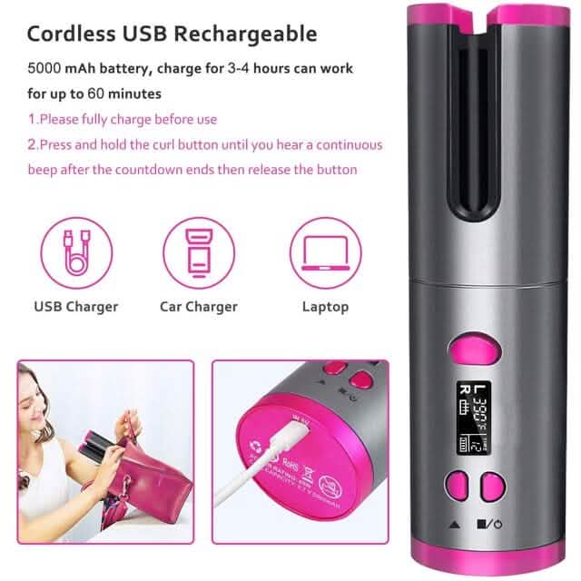 Unbound Cordless Automatic Hair Curler Beauty & Personal Care - DailySale