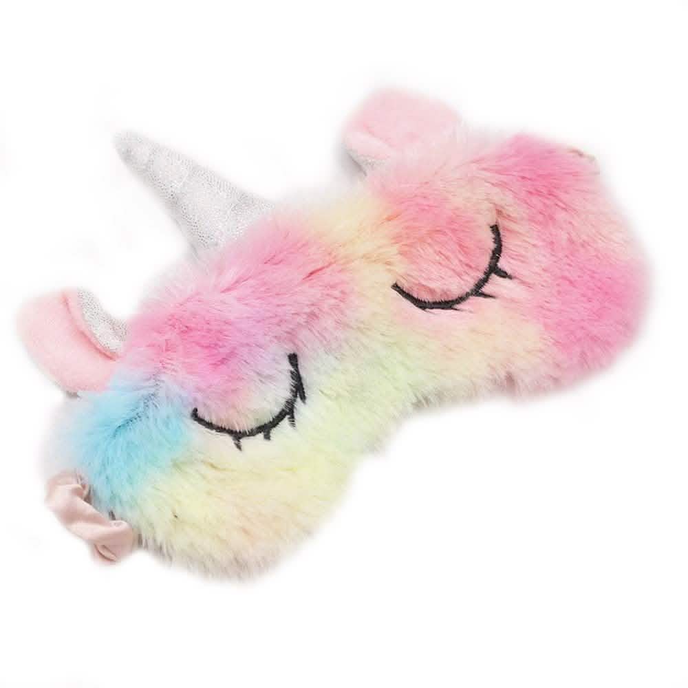 Unicorn Plush Slippers & Eye Mask Set Women's Shoes & Accessories - DailySale