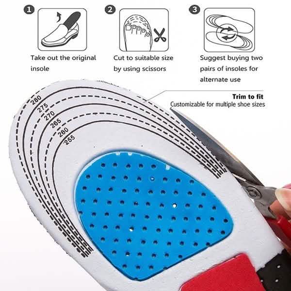 Unisex Gel Shoe Insoles Wellness & Fitness - DailySale