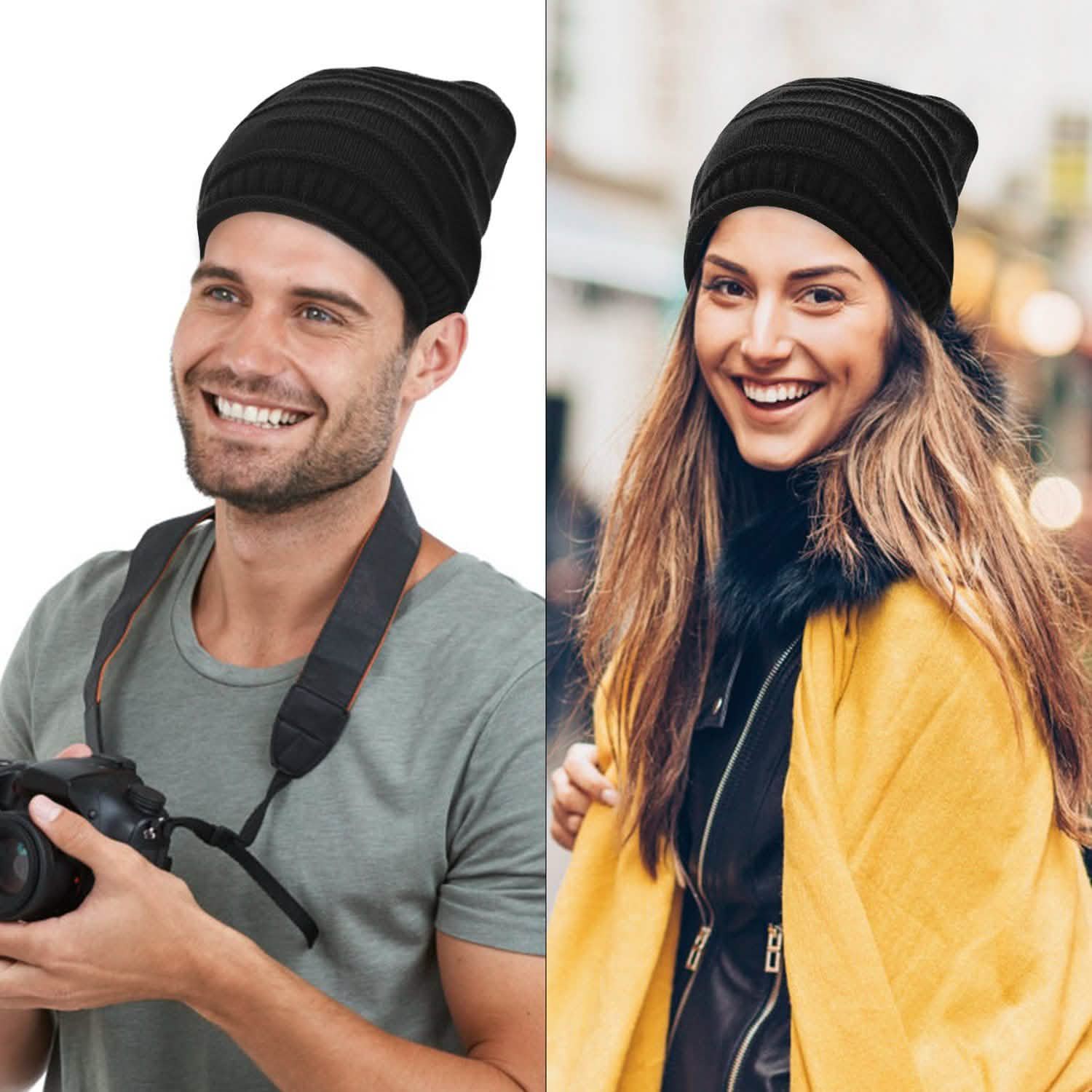 Unisex Knit Beanie Slouchy Baggy Hat Women's Accessories - DailySale