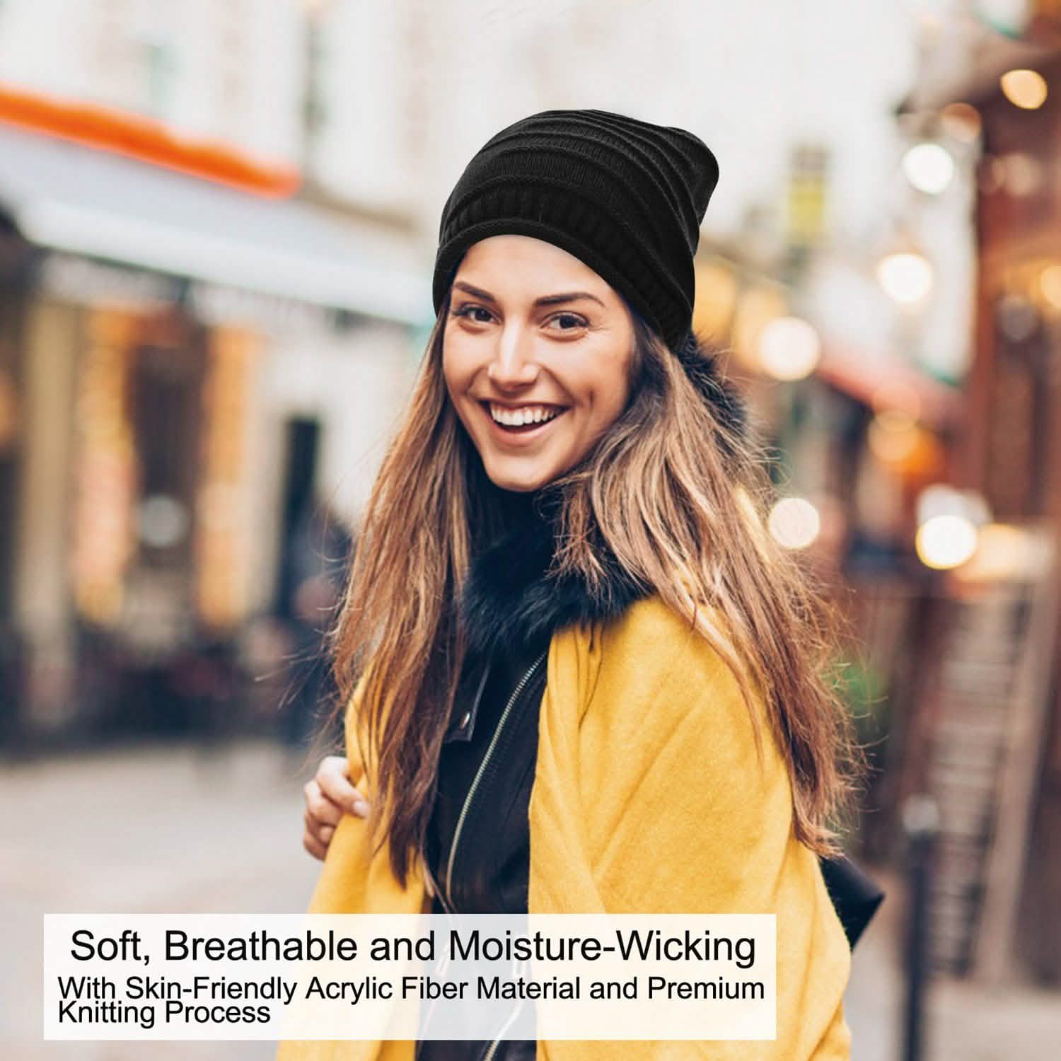 Unisex Knit Beanie Slouchy Baggy Hat Women's Accessories - DailySale